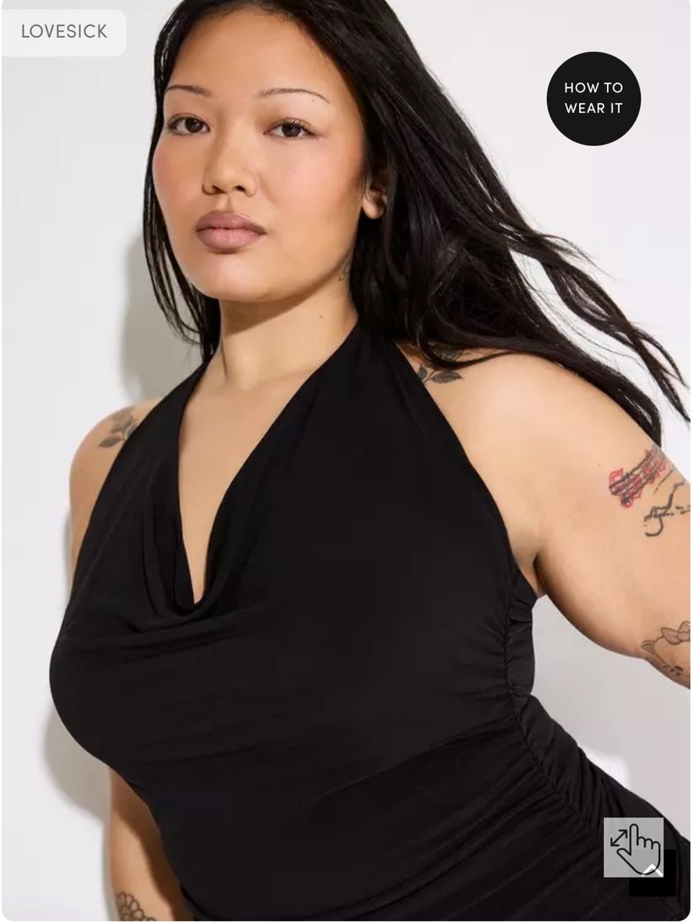 LoveSick Drapey Halter Ruched Mini Dress *NWT* - Picture 3 of 5